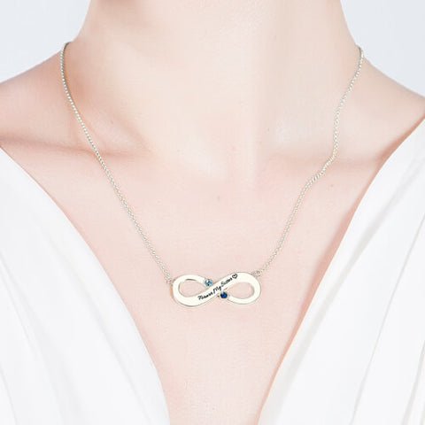 Engraved Infinity Necklace Jewelry Treasures