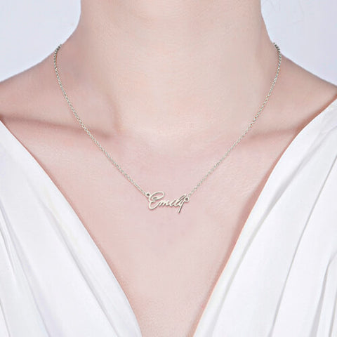 Personalized Tiny Name Necklace Sterling Silver Jewelry Treasures