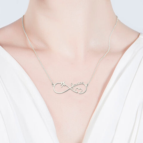 Infinity Heartbeat Necklace Jewelry Treasures