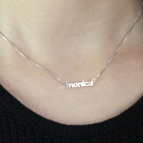 My Tiny Name Necklace Custom Sterling Silver Jewelry Treasures