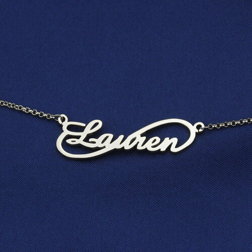 Unique Infinity Style Name Necklace Sterling Silver Jewelry Treasures