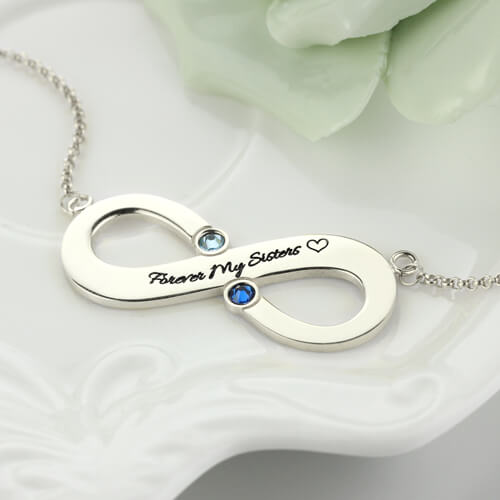 Engraved Infinity Necklace Jewelry Treasures