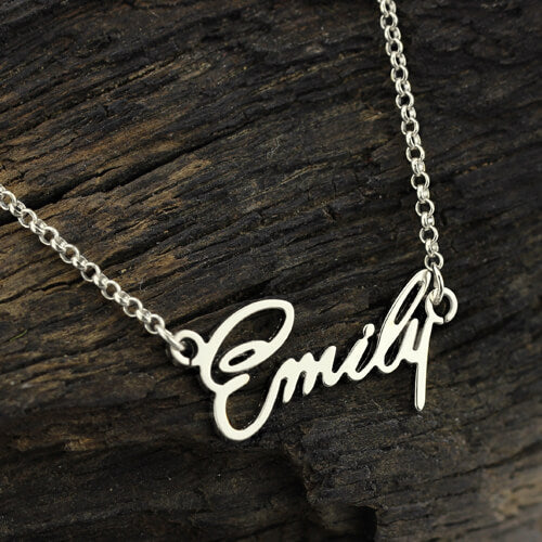 Personalized Tiny Name Necklace Sterling Silver Jewelry Treasures