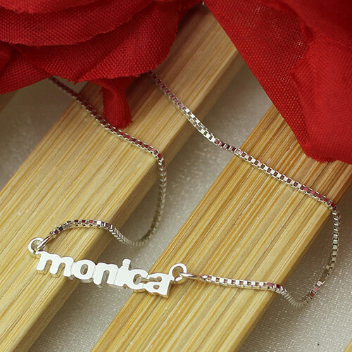 My Tiny Name Necklace Custom Sterling Silver Jewelry Treasures