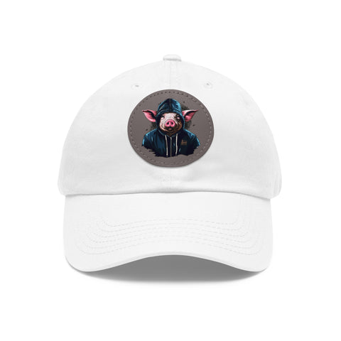 Dad Hat with Leather Patch (Round) Jewelry Treasures