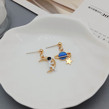 fashion astronaut moon alloy plating women's drop earrings 1 pair