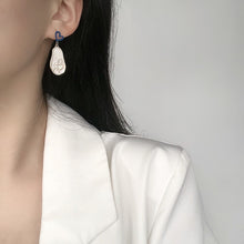 fashion heart shape alloy asymmetrical enamel stoving varnish drop earrings