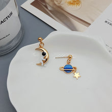 fashion astronaut moon alloy plating women's drop earrings 1 pair