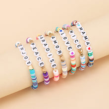 Personalized Classic Style Letter Soft Clay Beaded Bracelets for Women