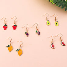 1 set fashion heart shape flower alloy enamel women's drop earrings