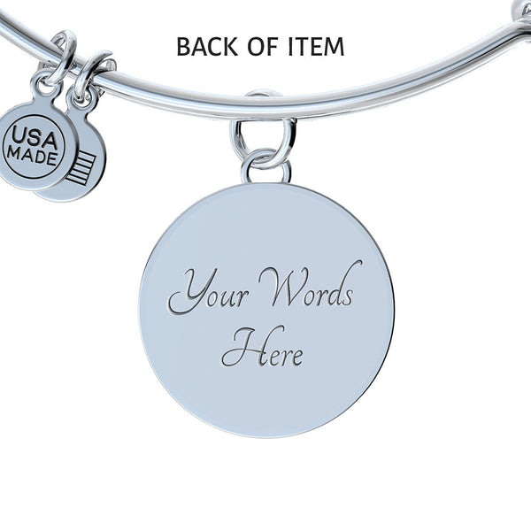 Personalized Daughter's Radiance Elegant Circle Bangles Daughter Gift