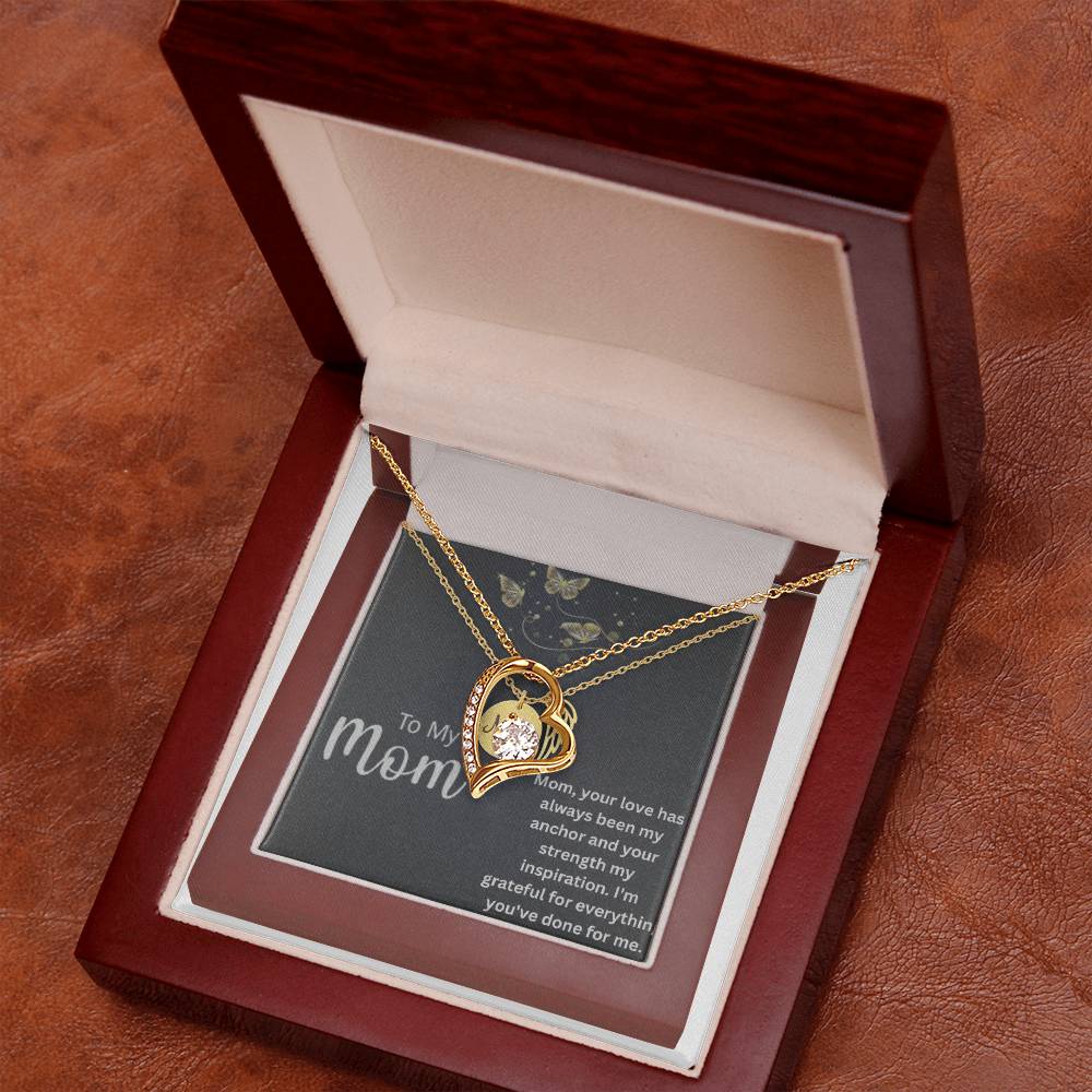 Forever Grateful A Son's Necklace for Mom Gift Card & Box Set