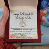 Personalized Heart-Shaped Pendant Necklace Cubic Zirconia for Daughter