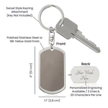 Personalized Eternal Love Dog Tag Swivel Keychain for Wife Jewelry