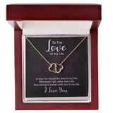 Personalized Double Heart Necklace Gift Card Necklace for Women
