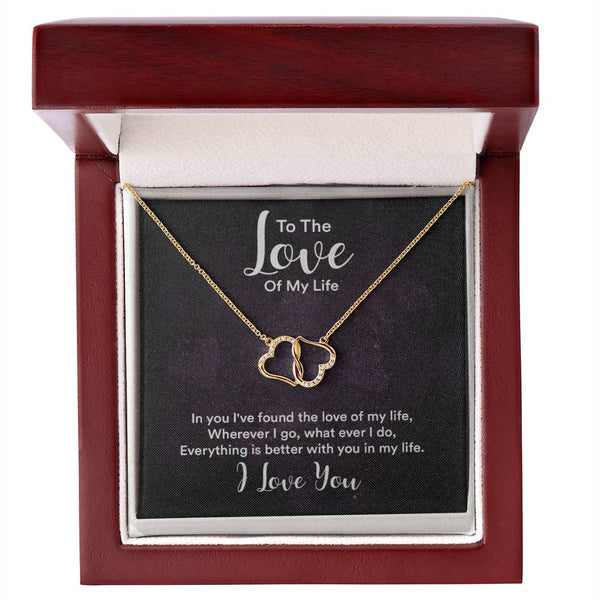 Personalized Double Heart Necklace Gift Card Necklace for Women