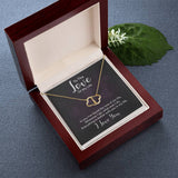 Personalized Double Heart Necklace Gift Card Necklace for Women