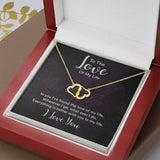 Personalized Double Heart Necklace Gift Card Necklace for Women