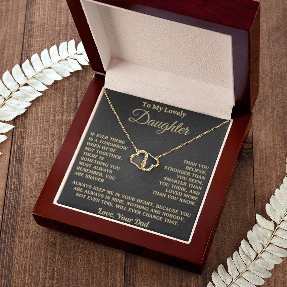 Personalized 2-Heart Lovely Necklace Custom Necklace for Daughter