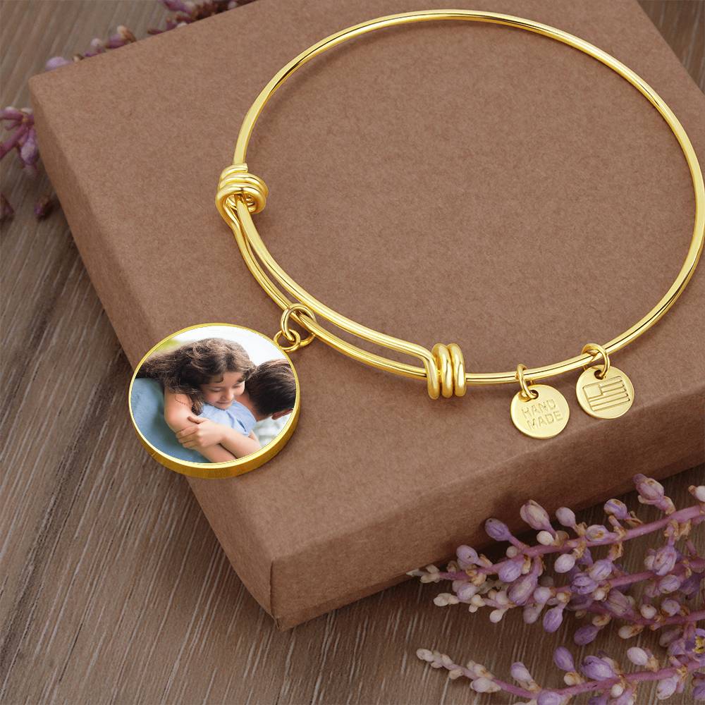 Personalized Daughter's Radiance Elegant Circle Bangles Daughter Gift