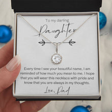 To My Loving Daughter: A Necklace of Affection Jewelry Treasures