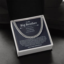 To My Loving Big Brother: A Necklace of Appreciation Jewelry Treasures