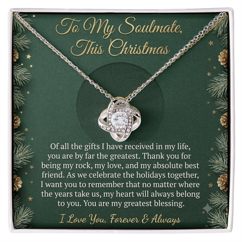 Love Knot Necklace from a Husband to his Wife / Soulmate.