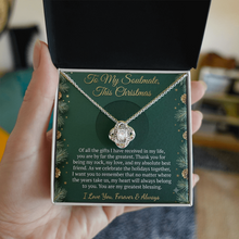 Love Knot Necklace from a Husband to his Wife / Soulmate.