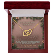 Interlocking Hearts Necklace from Mom to Daughter -  Emotional Message Included