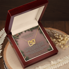 Interlocking Hearts Necklace from Mom to Daughter -  Emotional Message Included