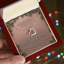 Interlocking Hearts Necklace from Mom to Daughter -  Emotional Message Included