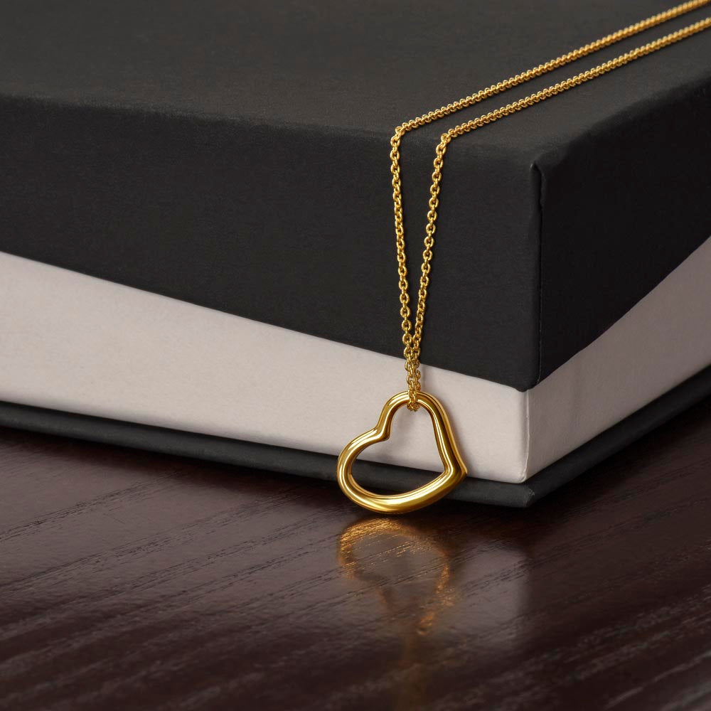 Delicate Heart Necklace -No Message