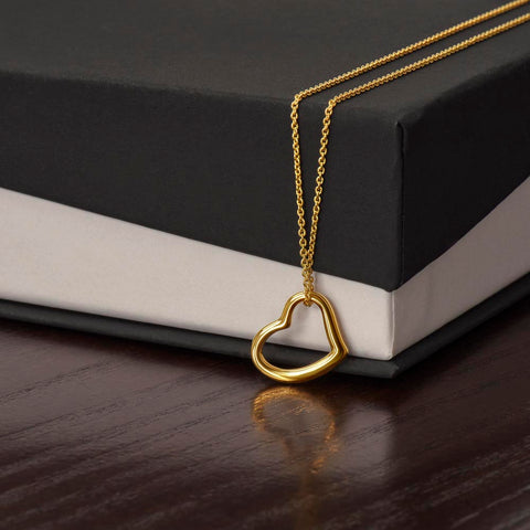 Delicate Heart Necklace -No Message
