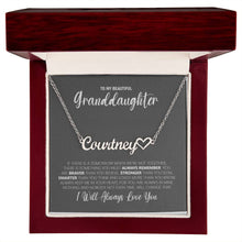 To My Granddaughter: A Name Necklace Keepsake Jewelry Treasures