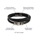 Customized Dad's Strength Classic Bracelet Bracelet Gift for Men's