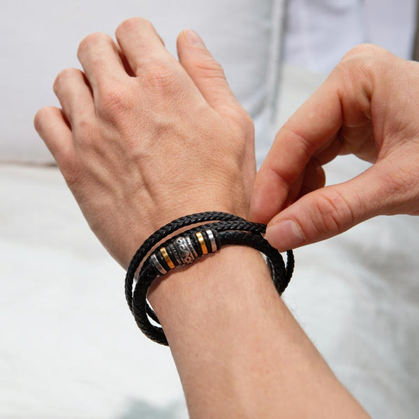 Customized Dad's Strength Classic Bracelet Bracelet Gift for Men's