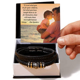 Customized Dad's Strength Classic Bracelet Bracelet Gift for Men's