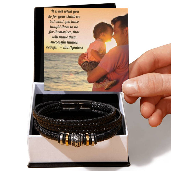 Customized Dad's Strength Classic Bracelet Bracelet Gift for Men's