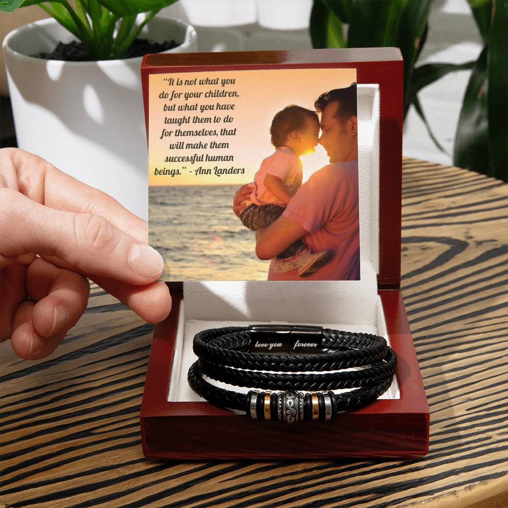Customized Dad's Strength Classic Bracelet Bracelet Gift for Men's