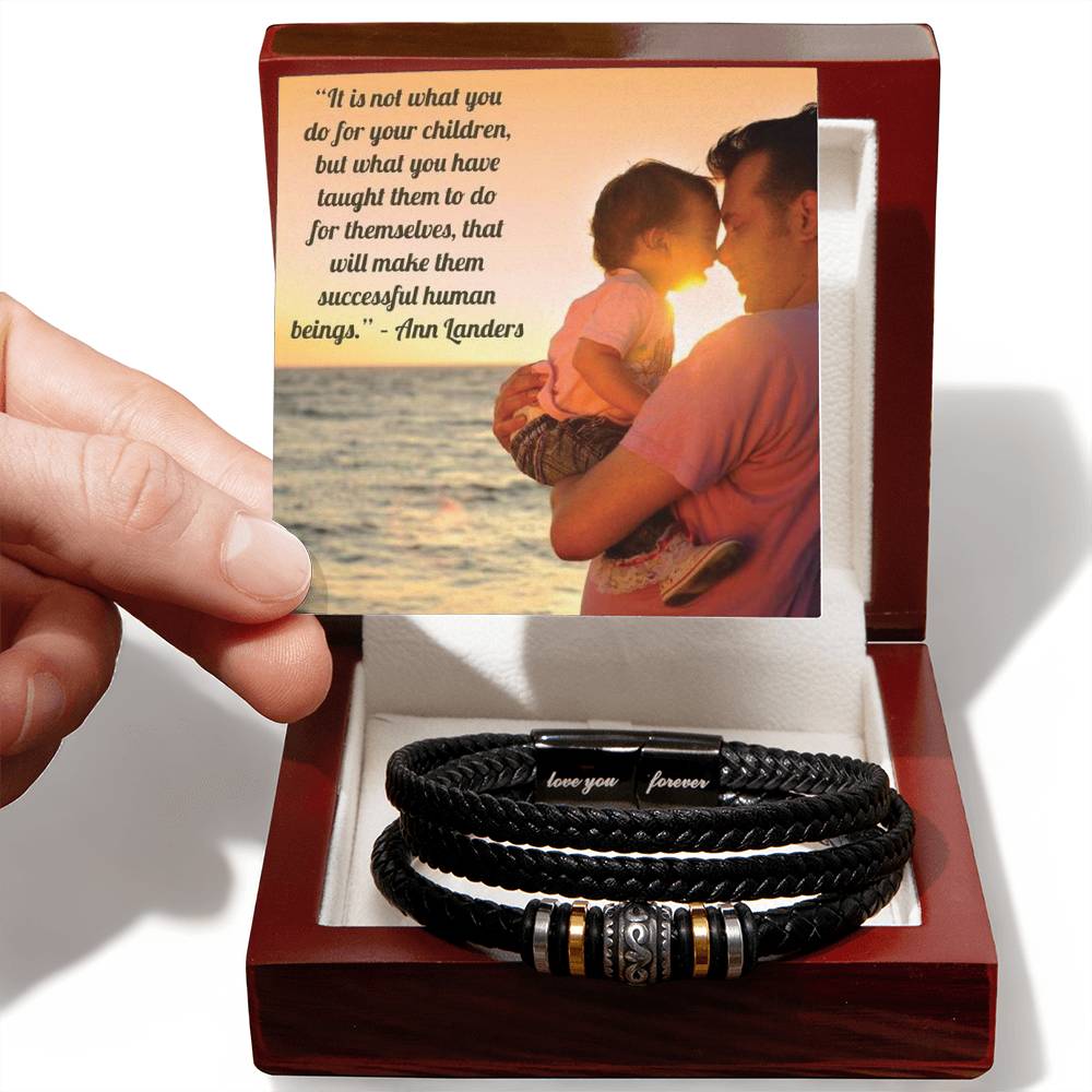 Customized Dad's Strength Classic Bracelet Bracelet Gift for Men's