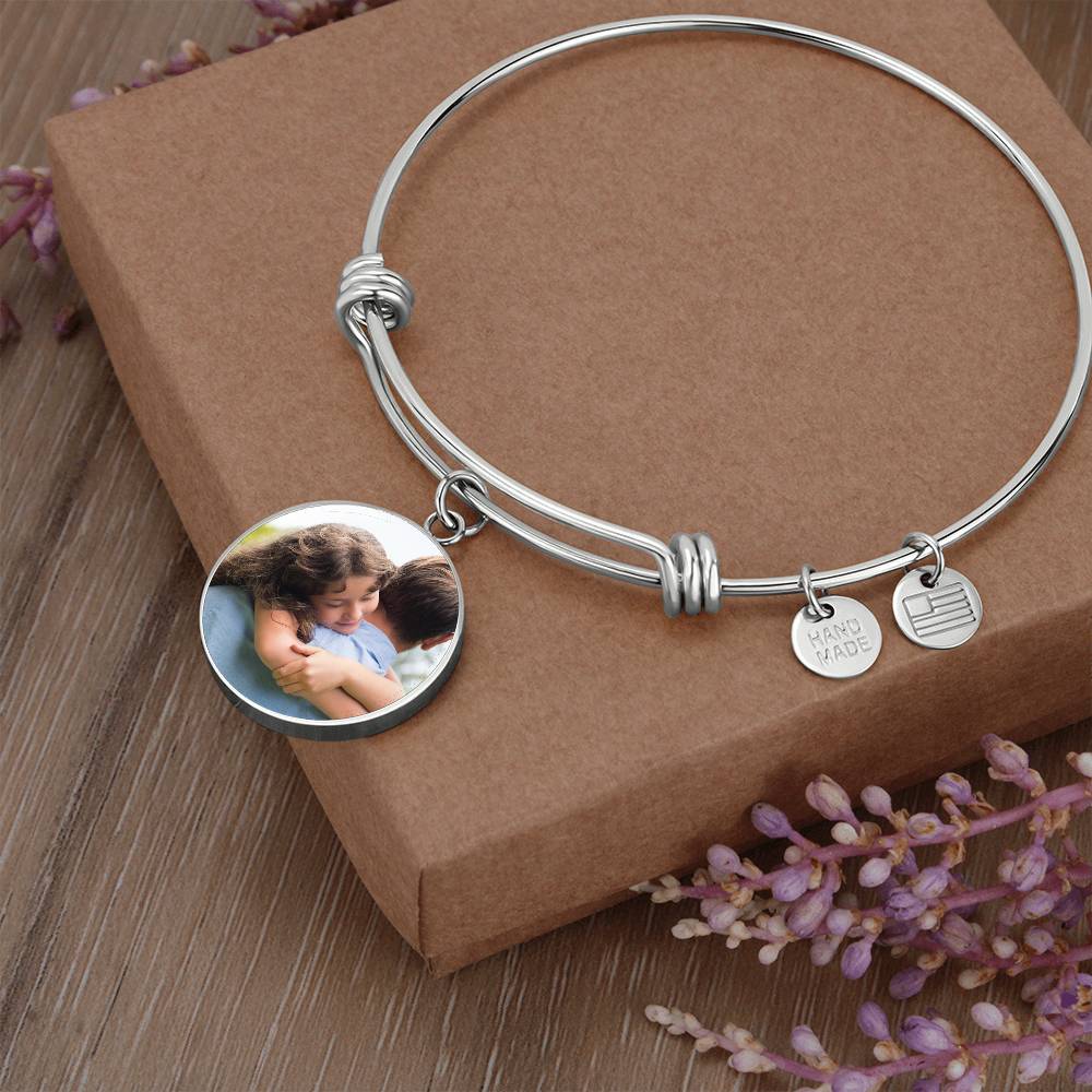 Personalized Daughter's Radiance Elegant Circle Bangles Daughter Gift