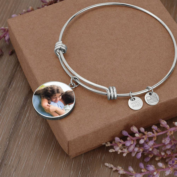 Personalized Daughter's Radiance Elegant Circle Bangles Daughter Gift