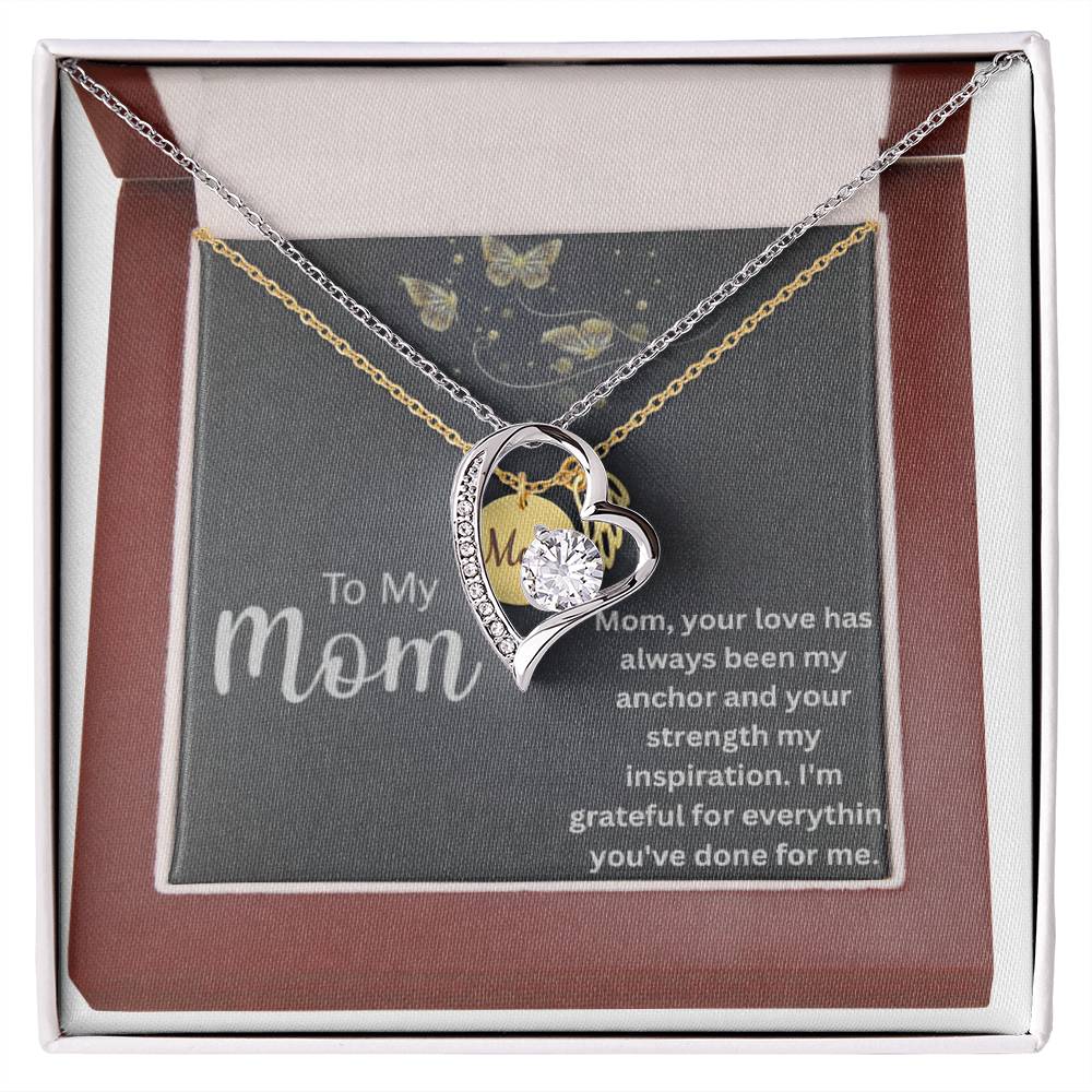 Forever Grateful A Son's Necklace for Mom Gift Card & Box Set