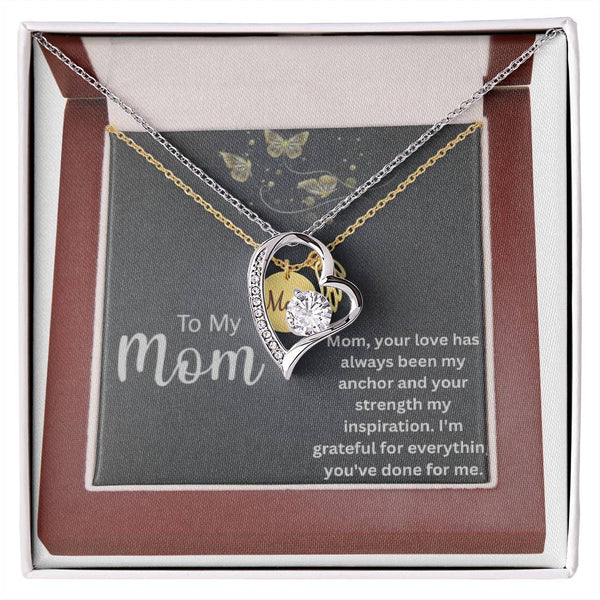 Forever Grateful A Son's Necklace for Mom Gift Card & Box Set