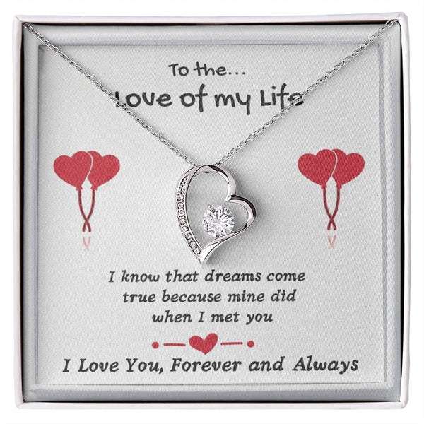 Forever Yours Sweet and Lovely Wife Necklace Gift Card & Box Set