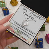 Personalized Heart-Shaped Pendant Necklace Cubic Zirconia for Daughter