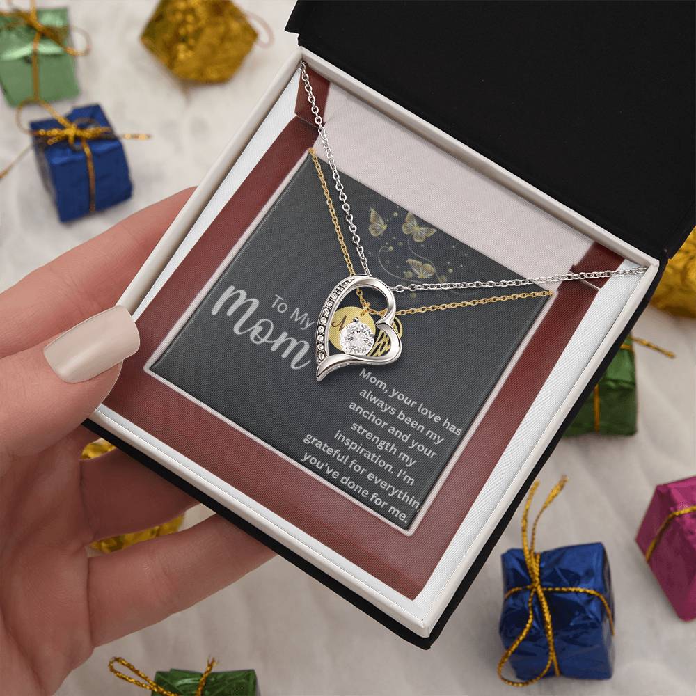 Forever Grateful A Son's Necklace for Mom Gift Card & Box Set