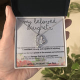 Personalized Heart-Shaped Pendant Necklace Cubic Zirconia for Daughter