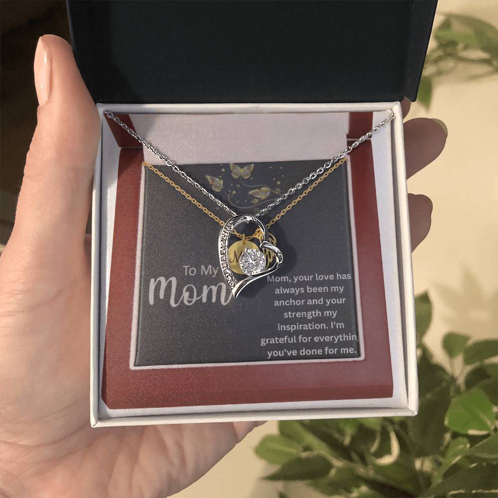 Forever Grateful A Son's Necklace for Mom Gift Card & Box Set