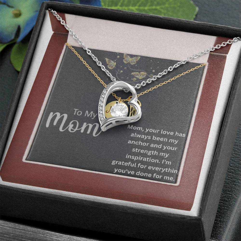 Forever Grateful A Son's Necklace for Mom Gift Card & Box Set